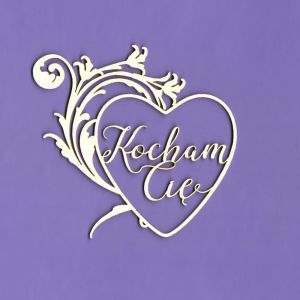 Tekturka Crafty Moly Napis Ramka - Kocham Cię G6